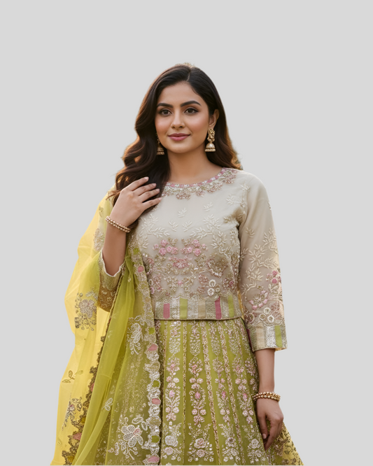 Noor-e-Bahar FG 166 Cream Mehndi