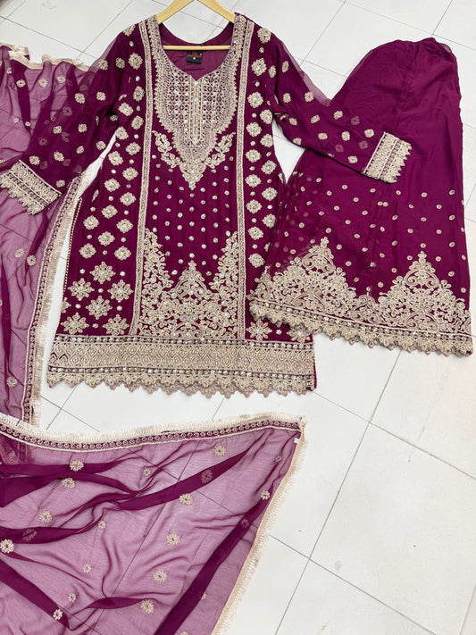 CHIFFON FABRIC Beautiful Mother & Daughter Collection 2025