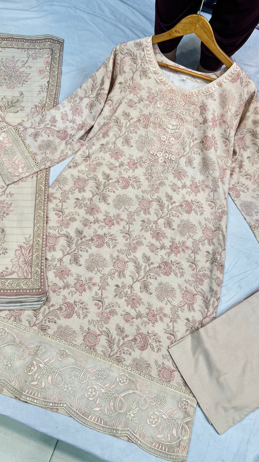 ✨ Pastel Floral Printed 3-Piece Suit ✨