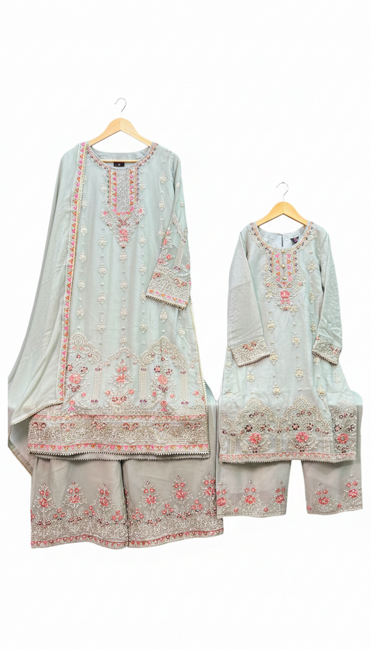 Chiffon Mother & Daughter Dress