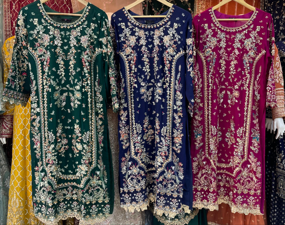 Chiffon Wedding Collection | Heavy Handwork, Sequence & Tassels with Big Flare Plazo