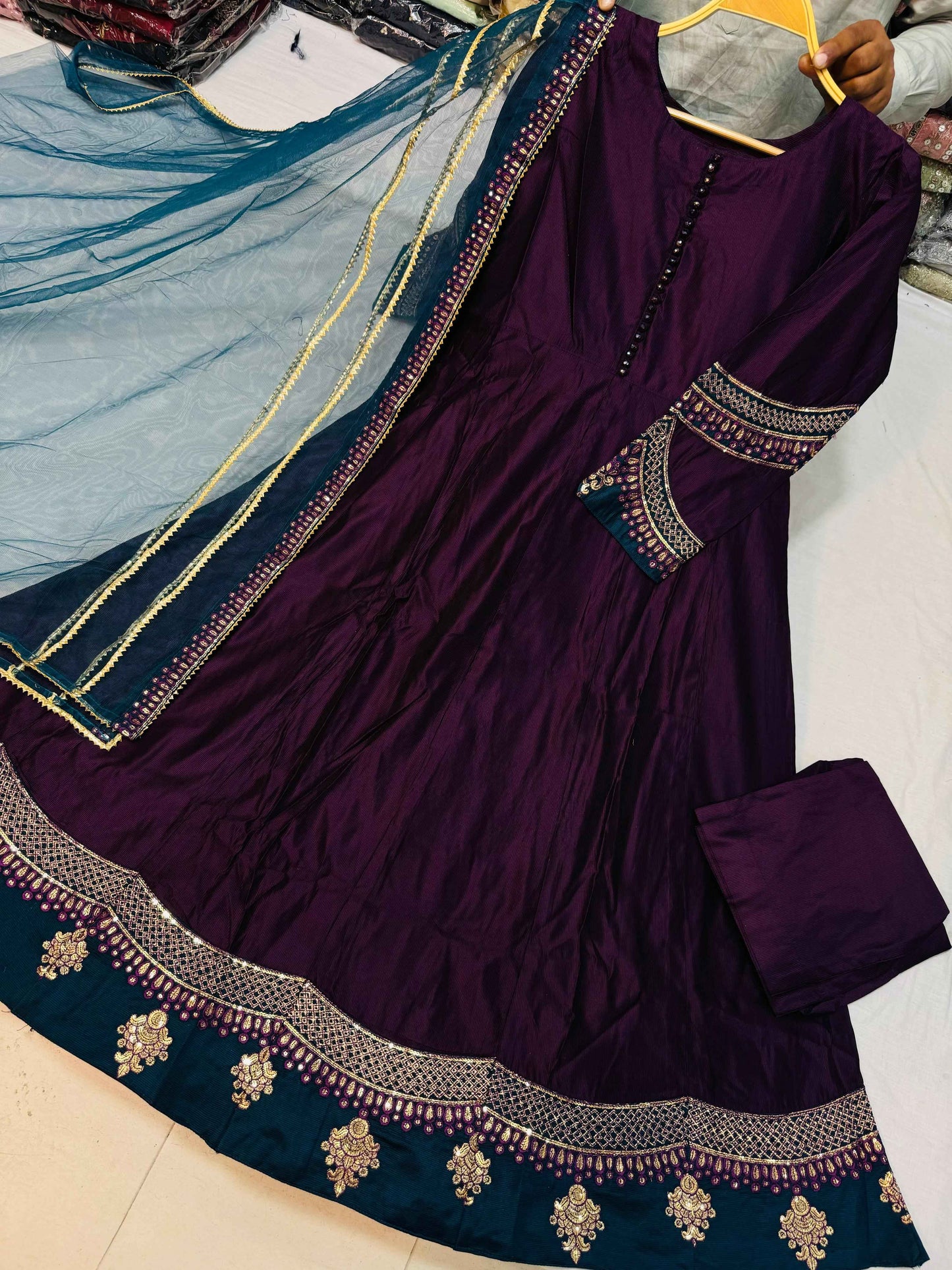 KHADDI FABRIC Beautiful Embroided Frock With Dupatta