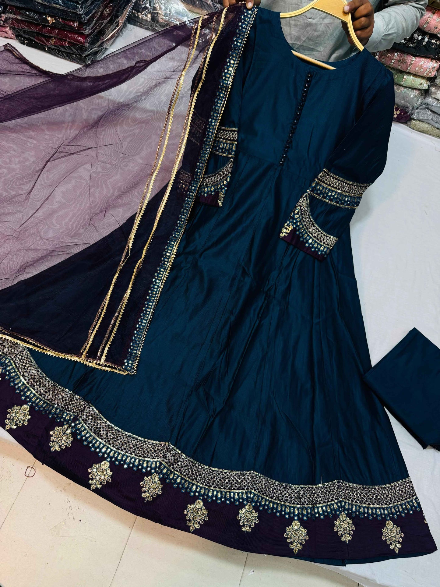 KHADDI FABRIC Beautiful Embroided Frock With Dupatta