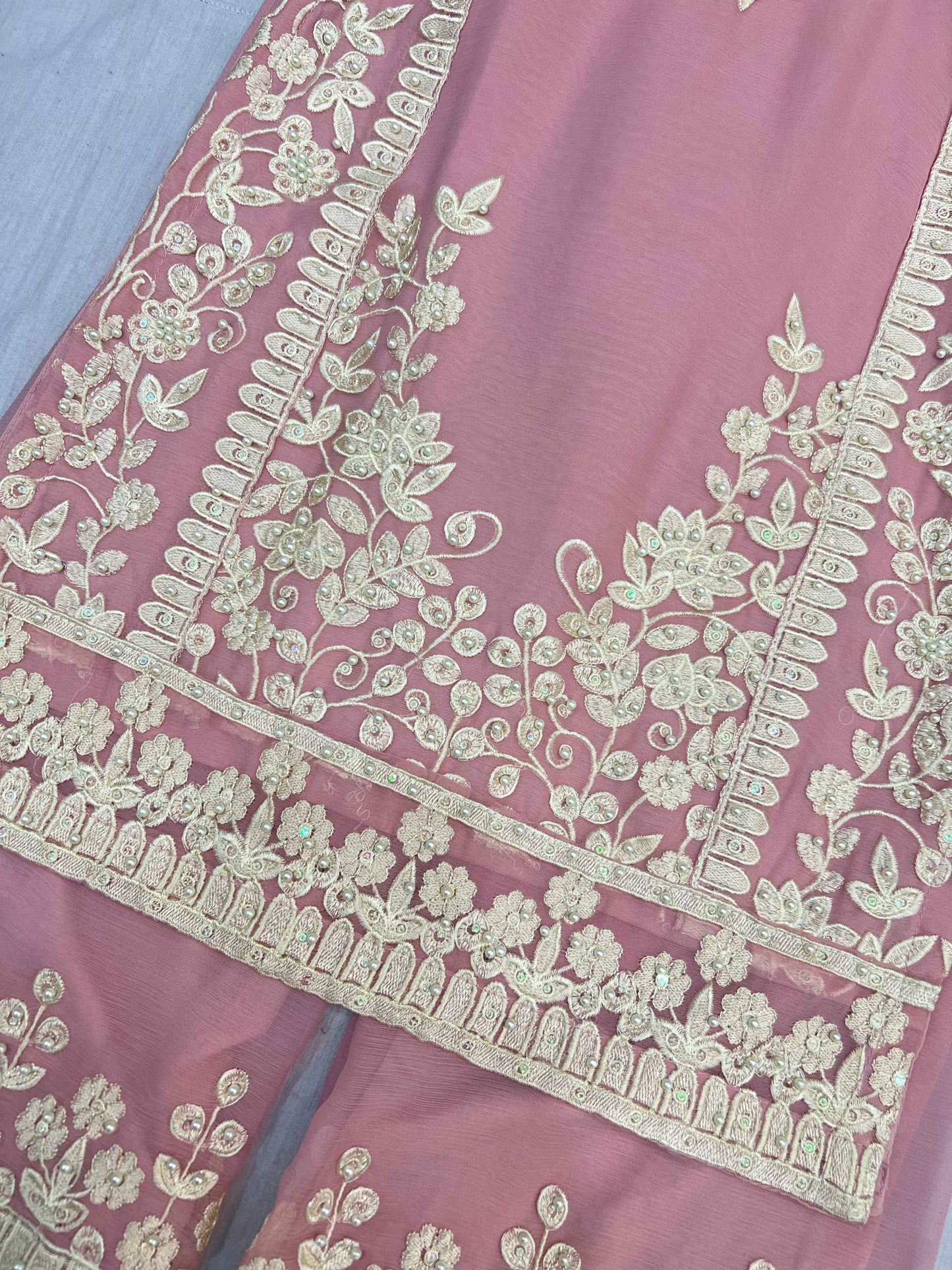 Chiffon Kids Dress With Plazo