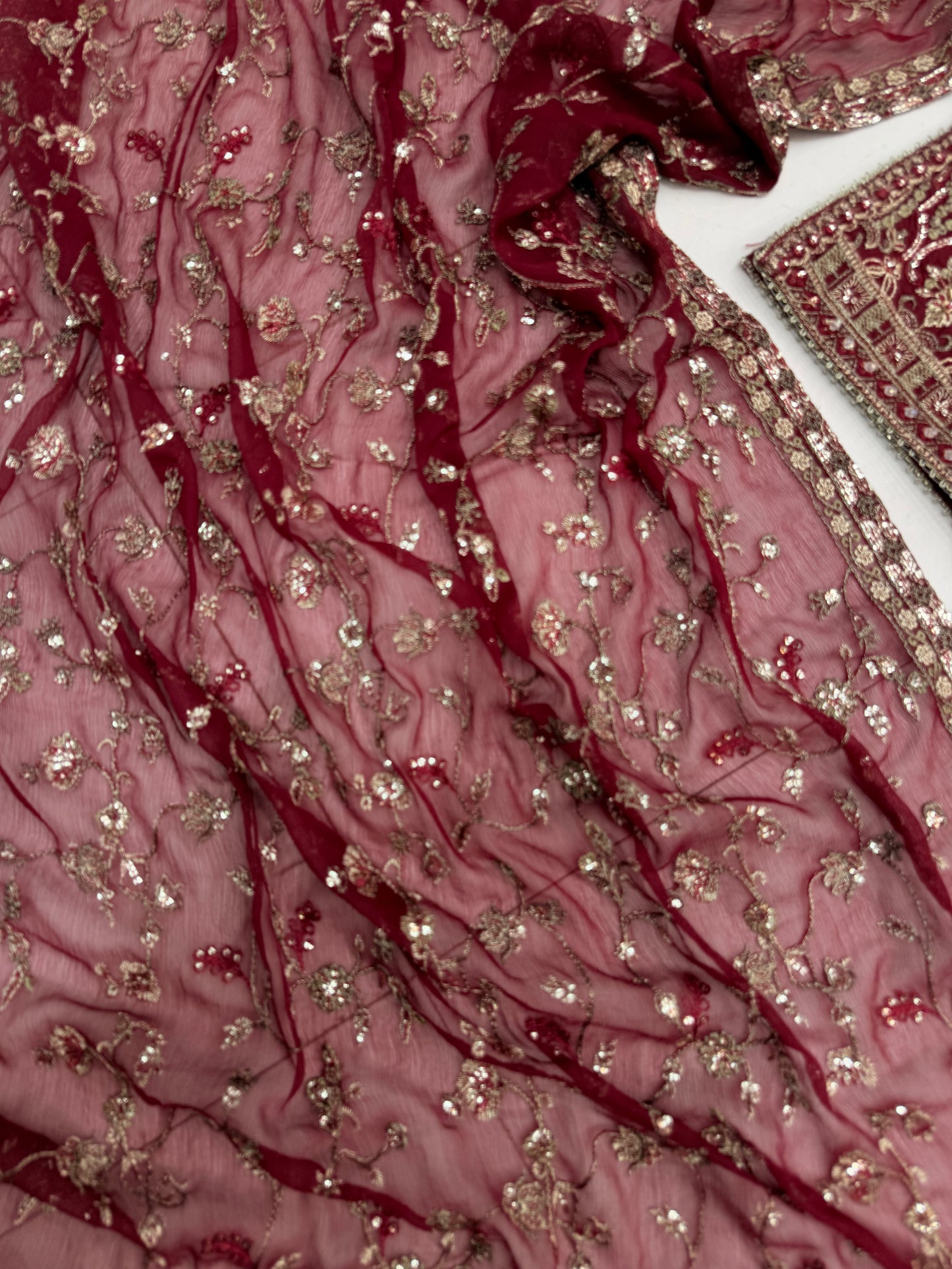 CHIFFON FABRIC Wedding Dress Collection With Jamawar BEautiful Ghrara 2025