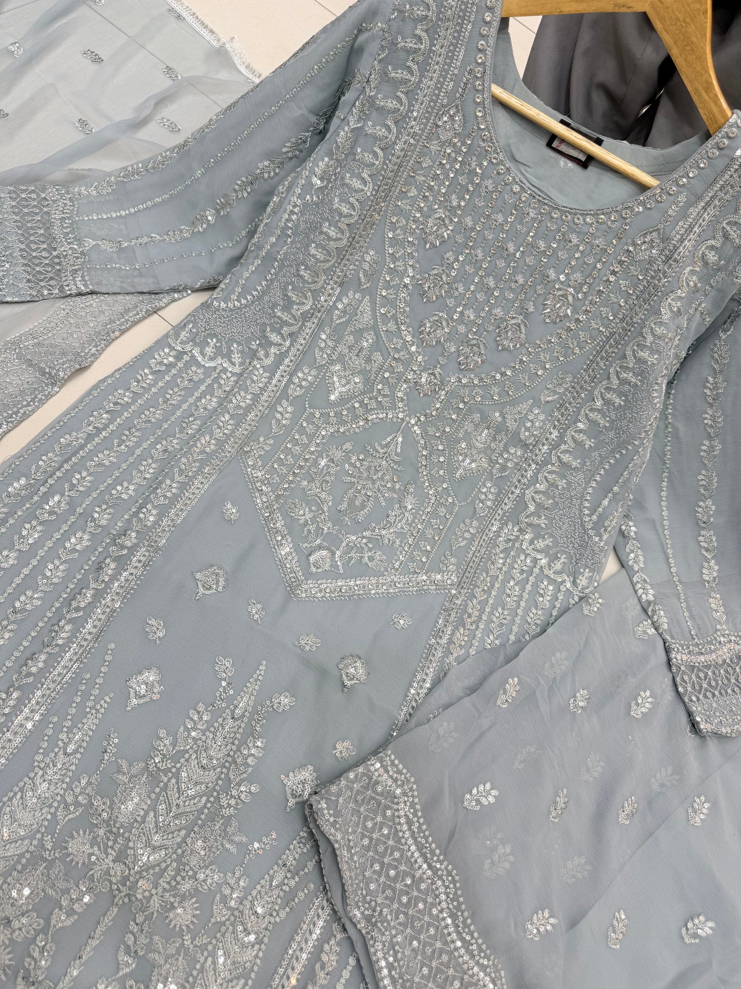 CHIFFON FABRIC 3 piece Mariah B Heavily Embroidered Dress Collection 2025