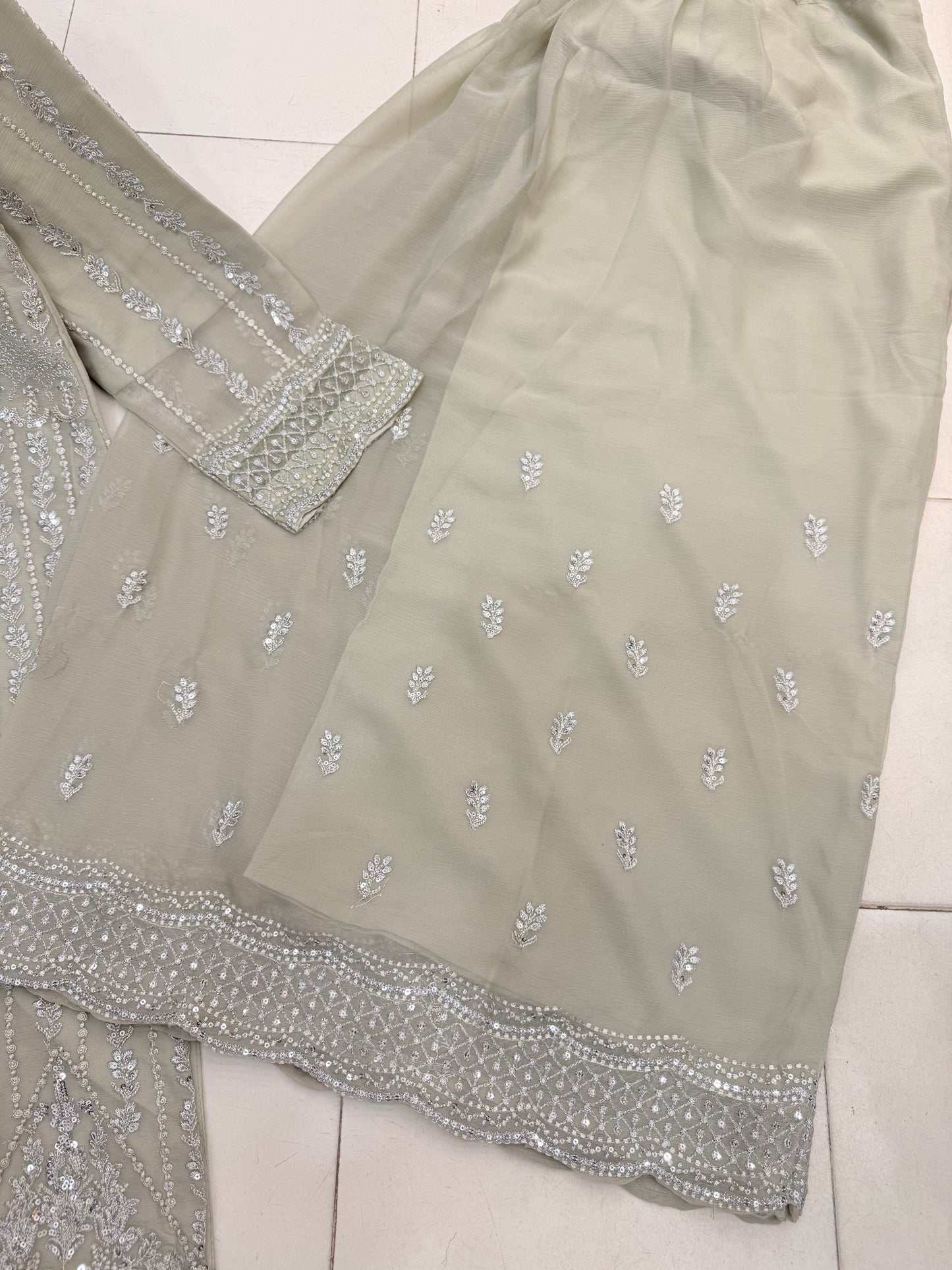 CHIFFON FABRIC 3 piece Mariah B Heavily Embroidered Dress Collection 2025