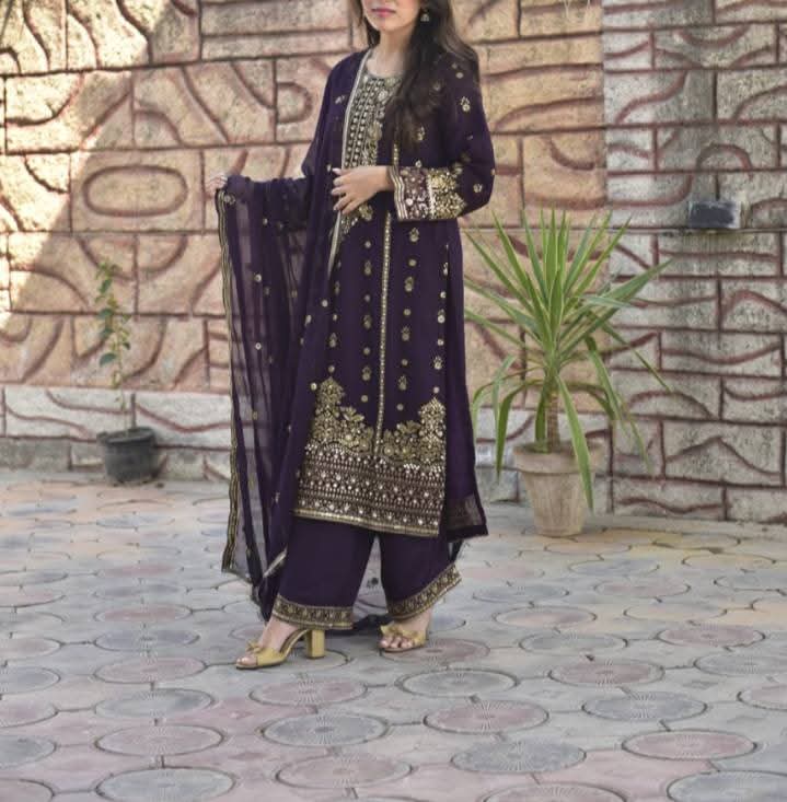 Chiffon Shirt With Chiffon Dupatta