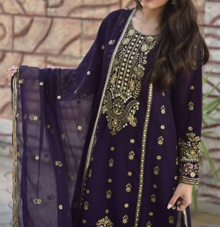 Chiffon Shirt With Chiffon Dupatta
