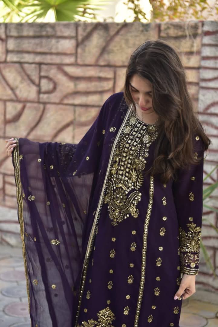 Chiffon Shirt With Chiffon Dupatta