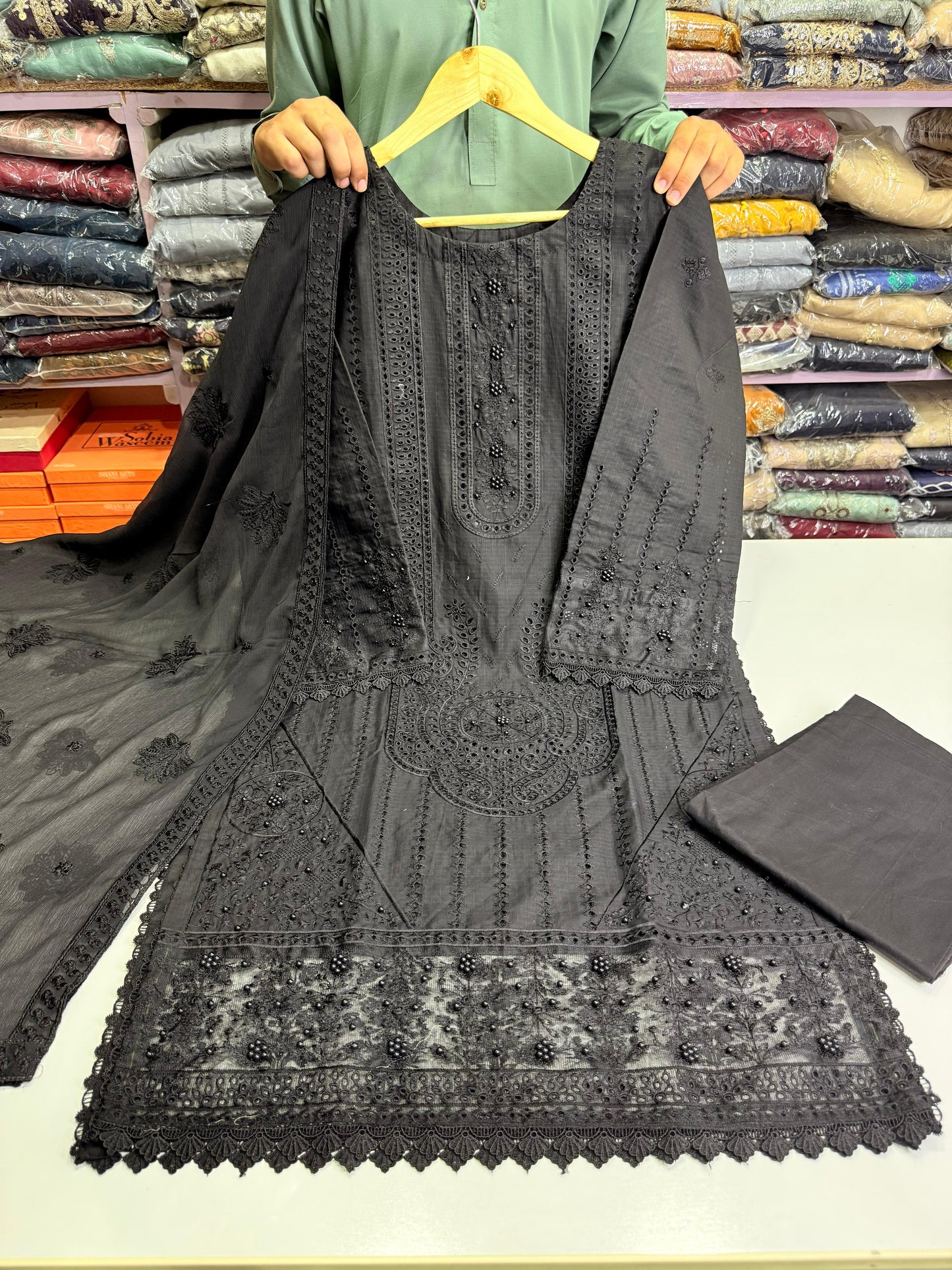 COTTON FABRIC With Embroidered Dupatta & Shirt Dress 2025