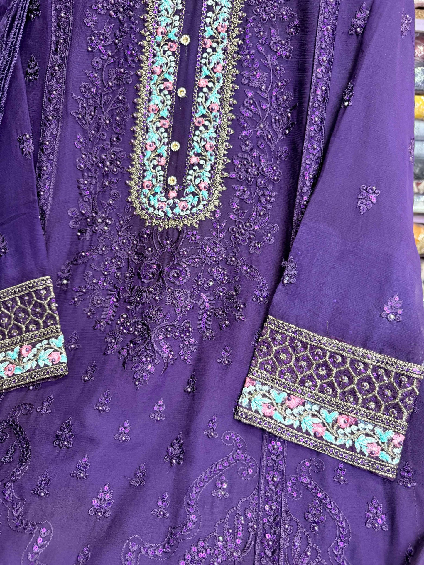 CHIFFON FABRIC Embroidered Shirt With Embroidered Dupatta Collection 2025