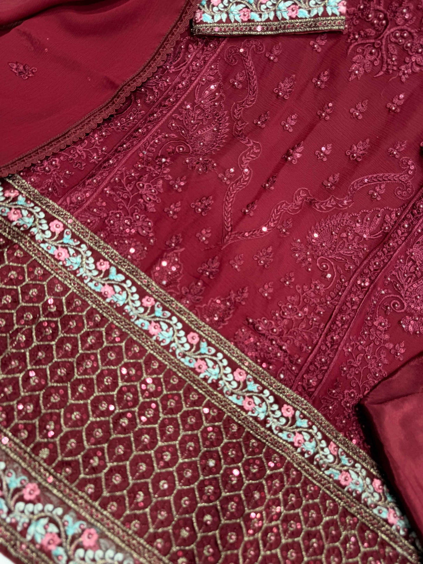 CHIFFON FABRIC Embroidered Shirt With Embroidered Dupatta Collection 2025