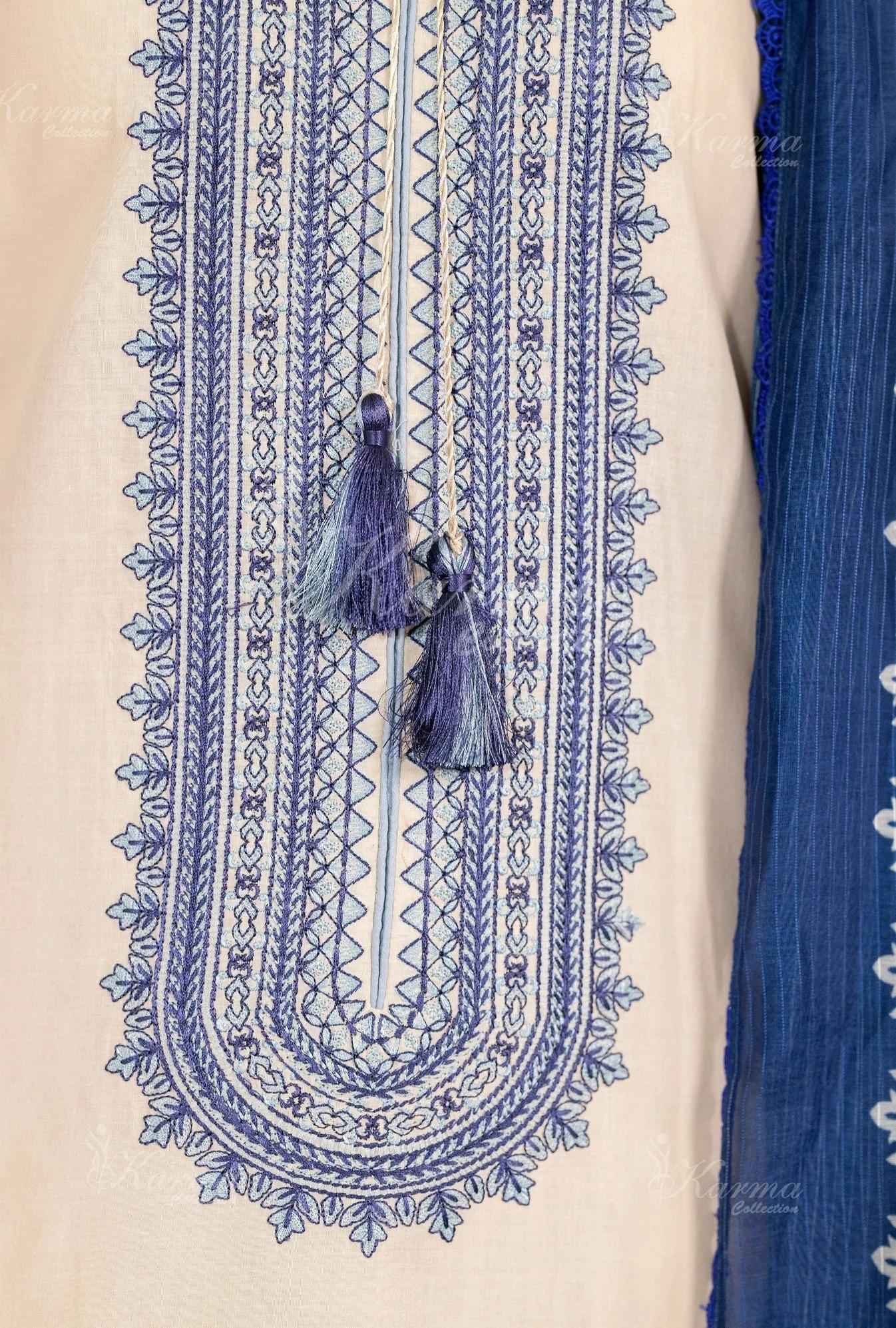COTTON FABRIC Farshi Shalwar Beautiful Embroided Dress 2025