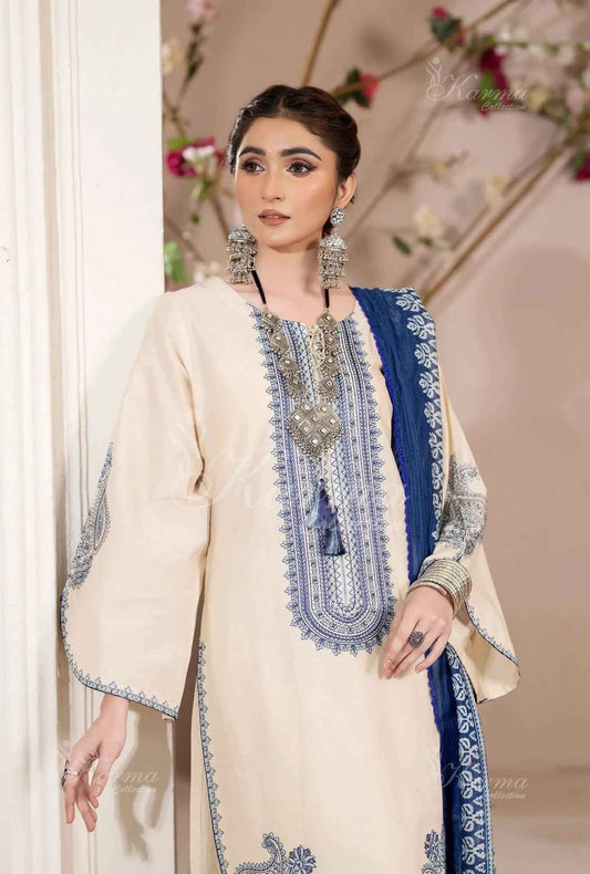 COTTON FABRIC Farshi Shalwar Beautiful Embroided Dress 2025