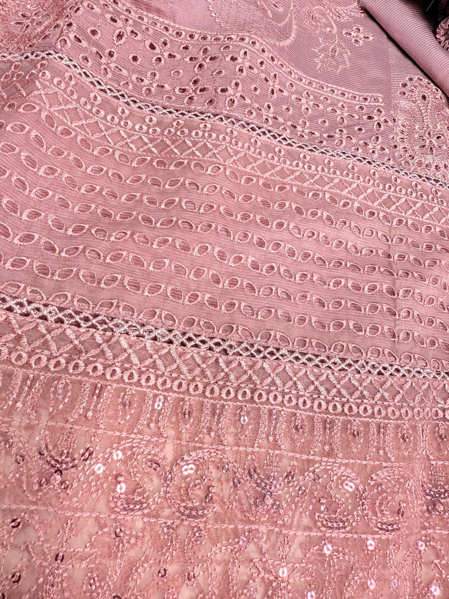 KHADDI COTTON FABRIC Long Frock With Heavy Embroidered Organza Fabric Dupatta Collection 2025