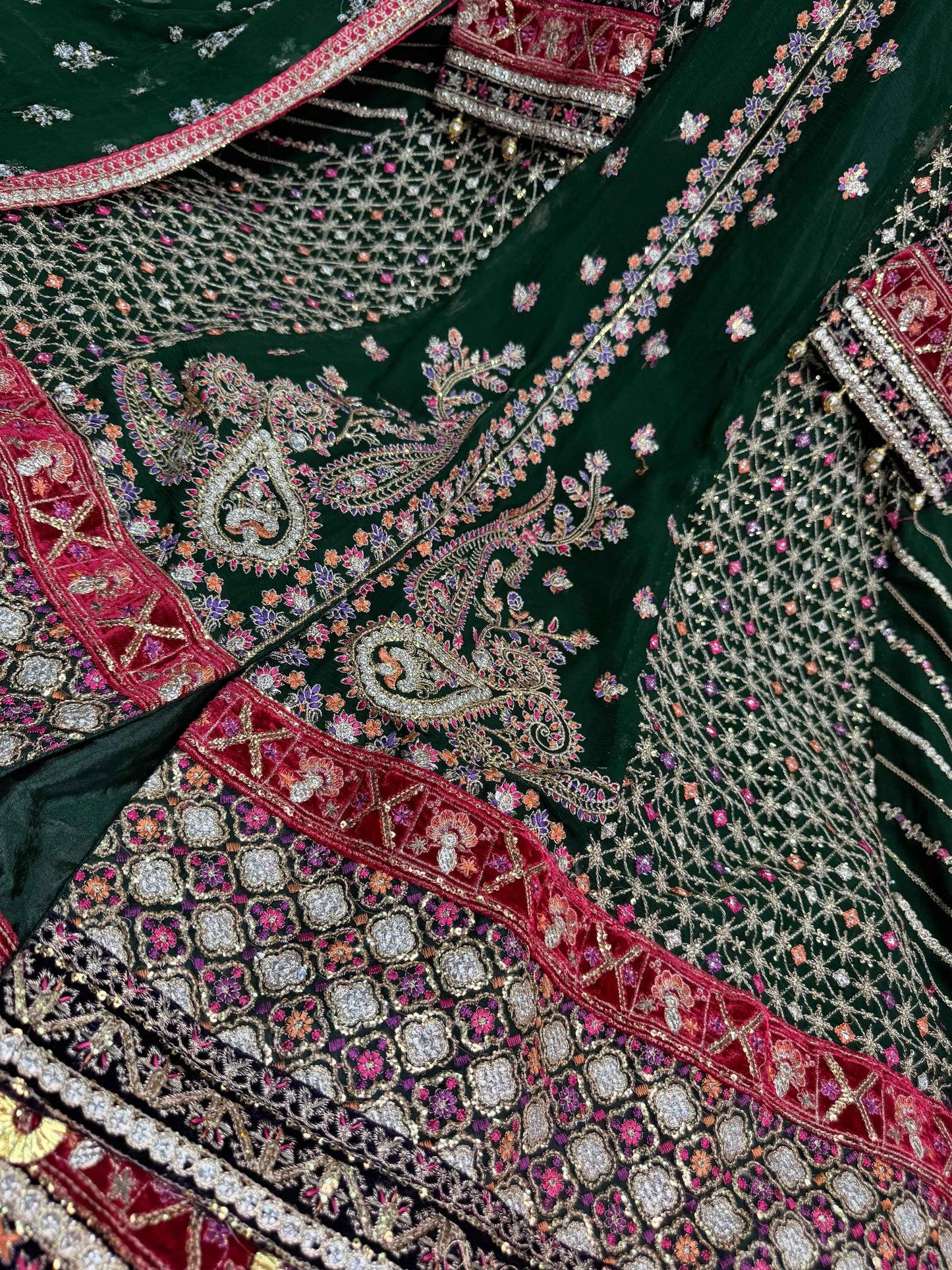 CHIFFON FABRIC 2 piece Beautiful Embroided Maxi