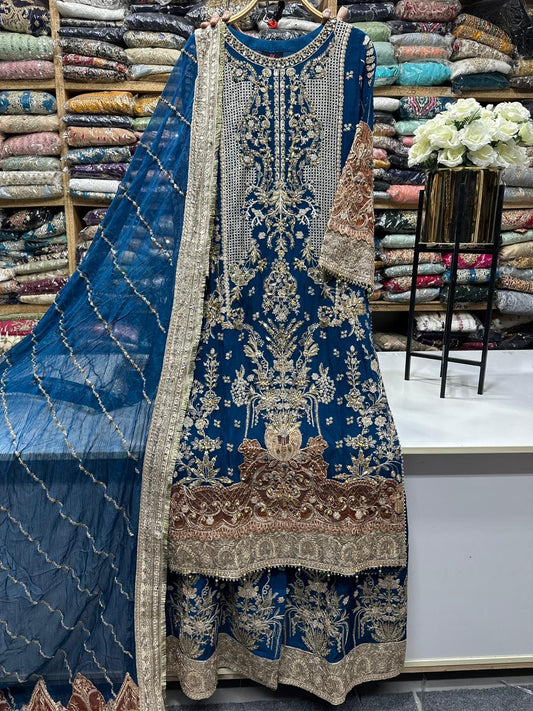 Wedding & Festive Wear Chiffon 3PC