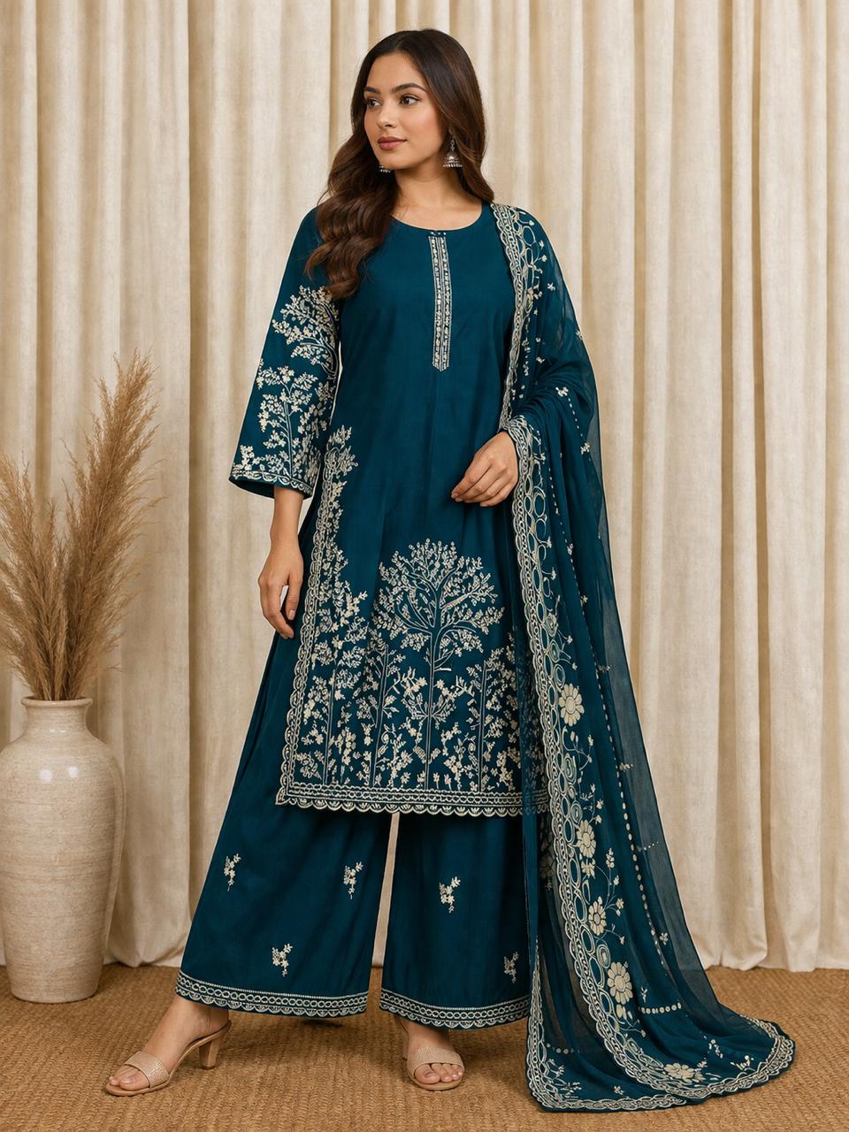 3pc Embroidered Zinc