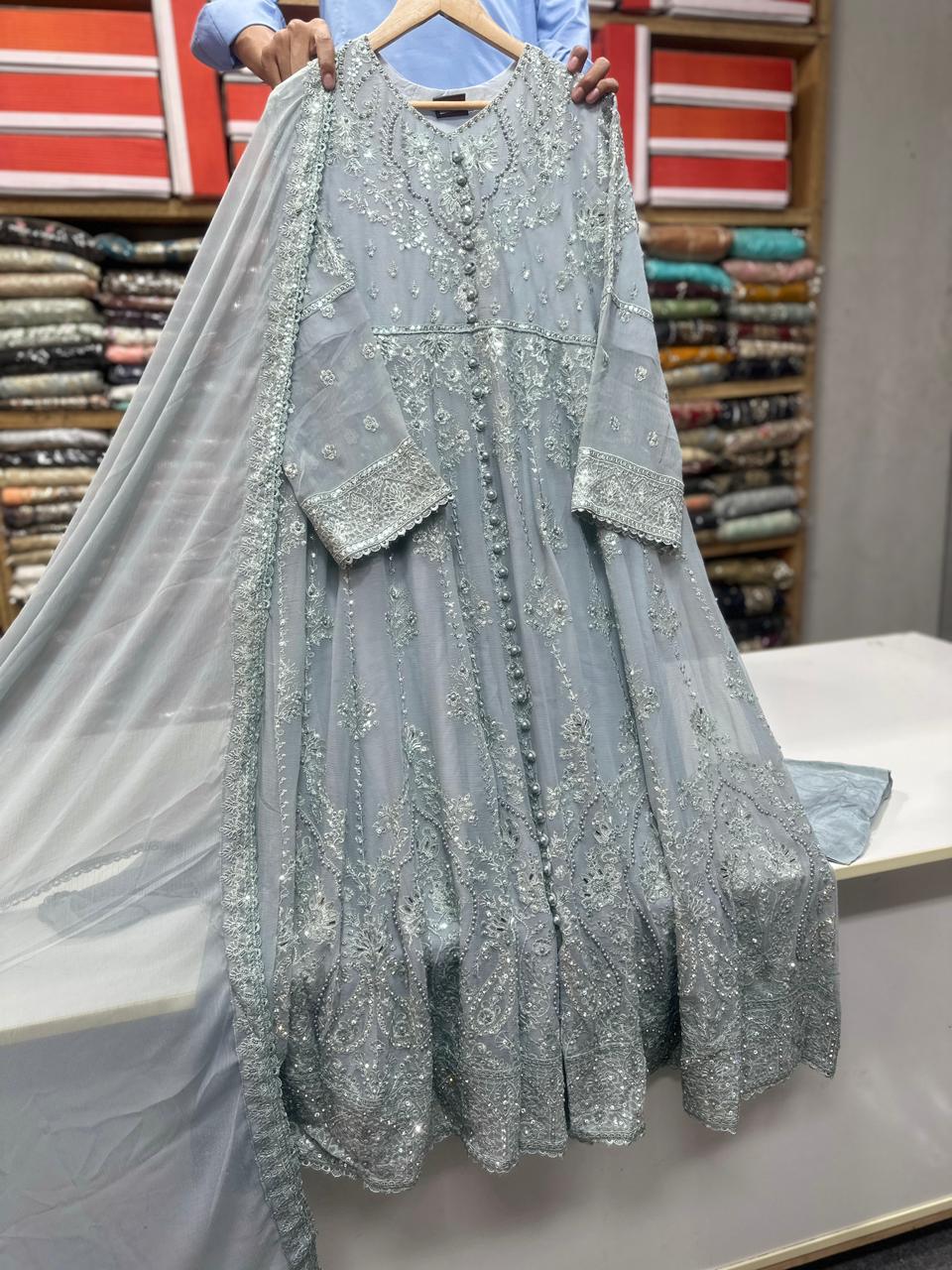 SG1497 Frock Chiffon ICE BLUE