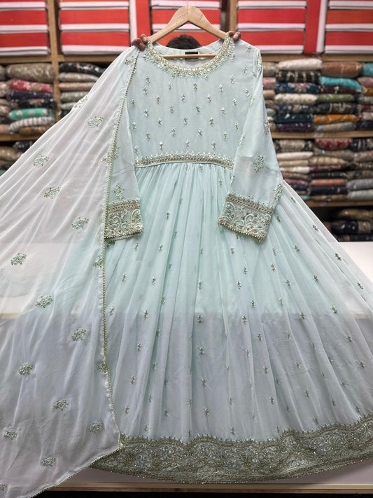 Chiffon Maxi Ice Blue
