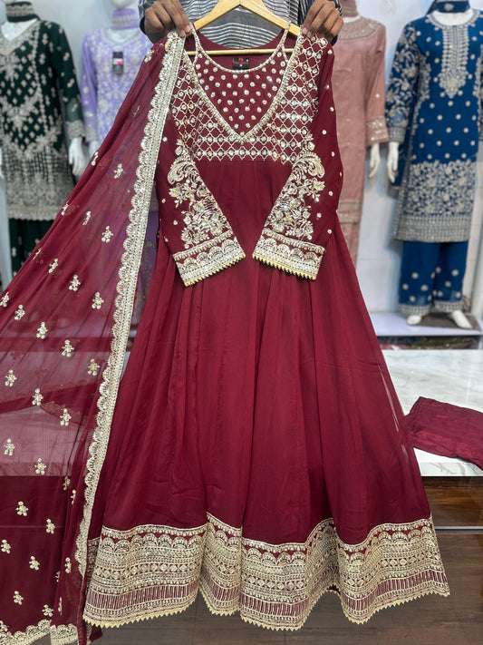PB637 Maroon Frock