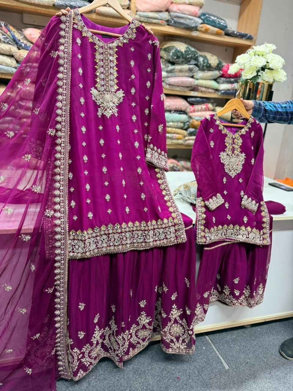 Chiffon Mother & Daughter Dress