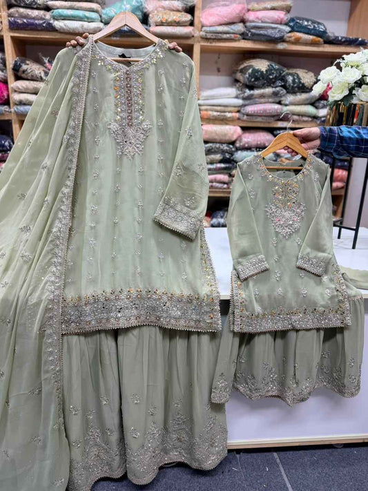 Chiffon Mother & Daughter Dress
