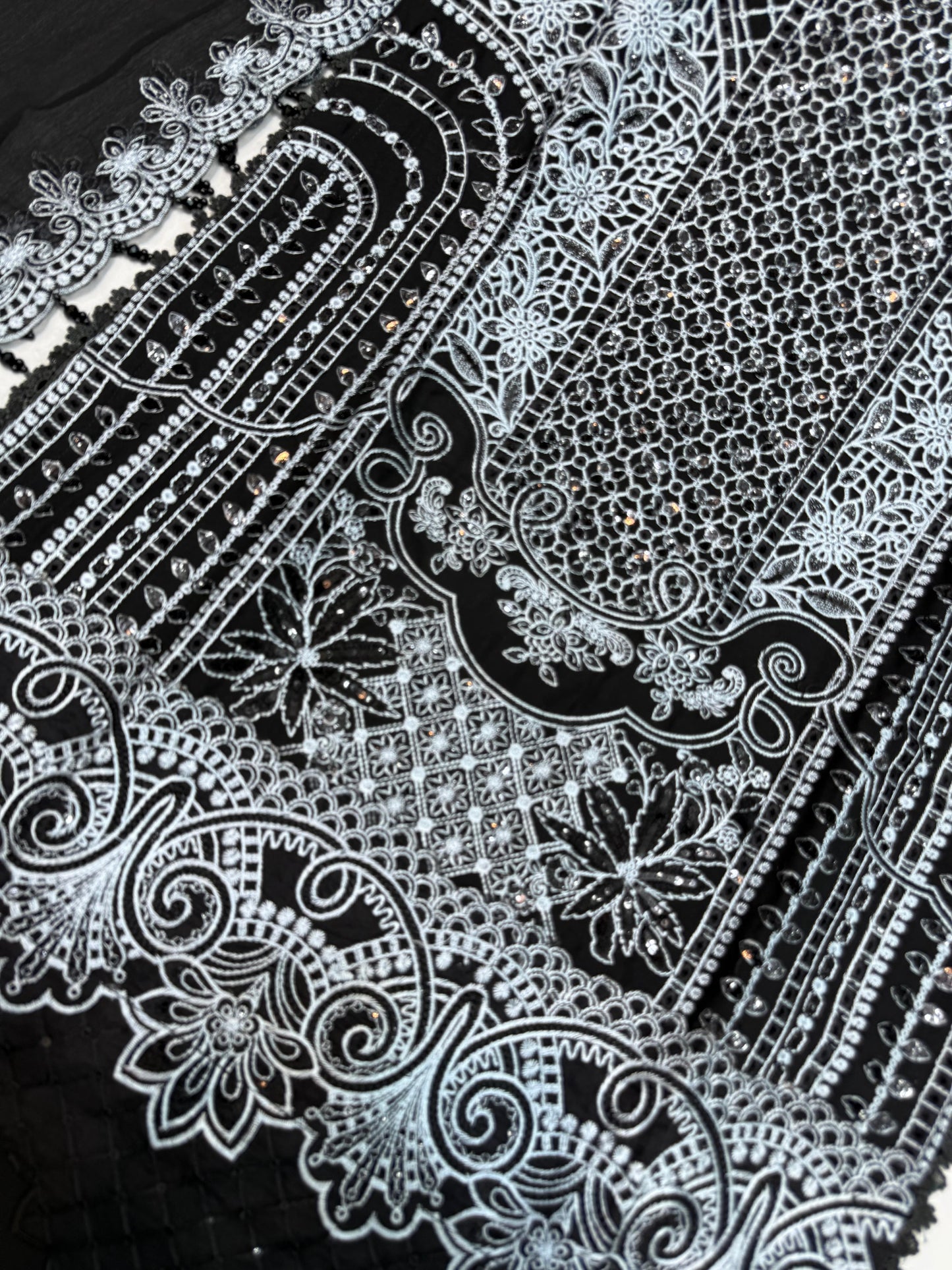 CHIFFON FABRIC Embroided Beautiful Dress With Embroided Dupatta