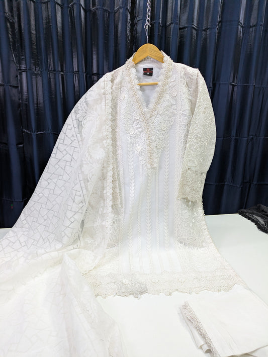 Maria B Style Luxury Organza Formal Dress – Party & Wedding Wear