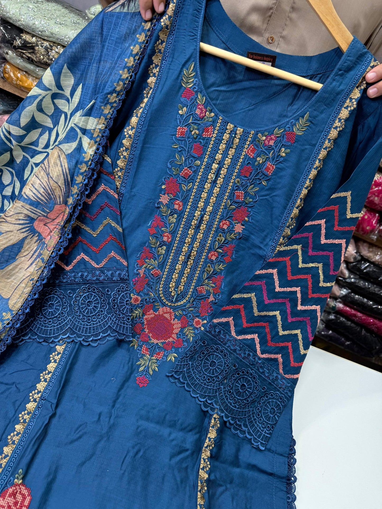 ASIM JOFA. Inspired Dress With Beautiful Short & Embroided Dupatta 2025