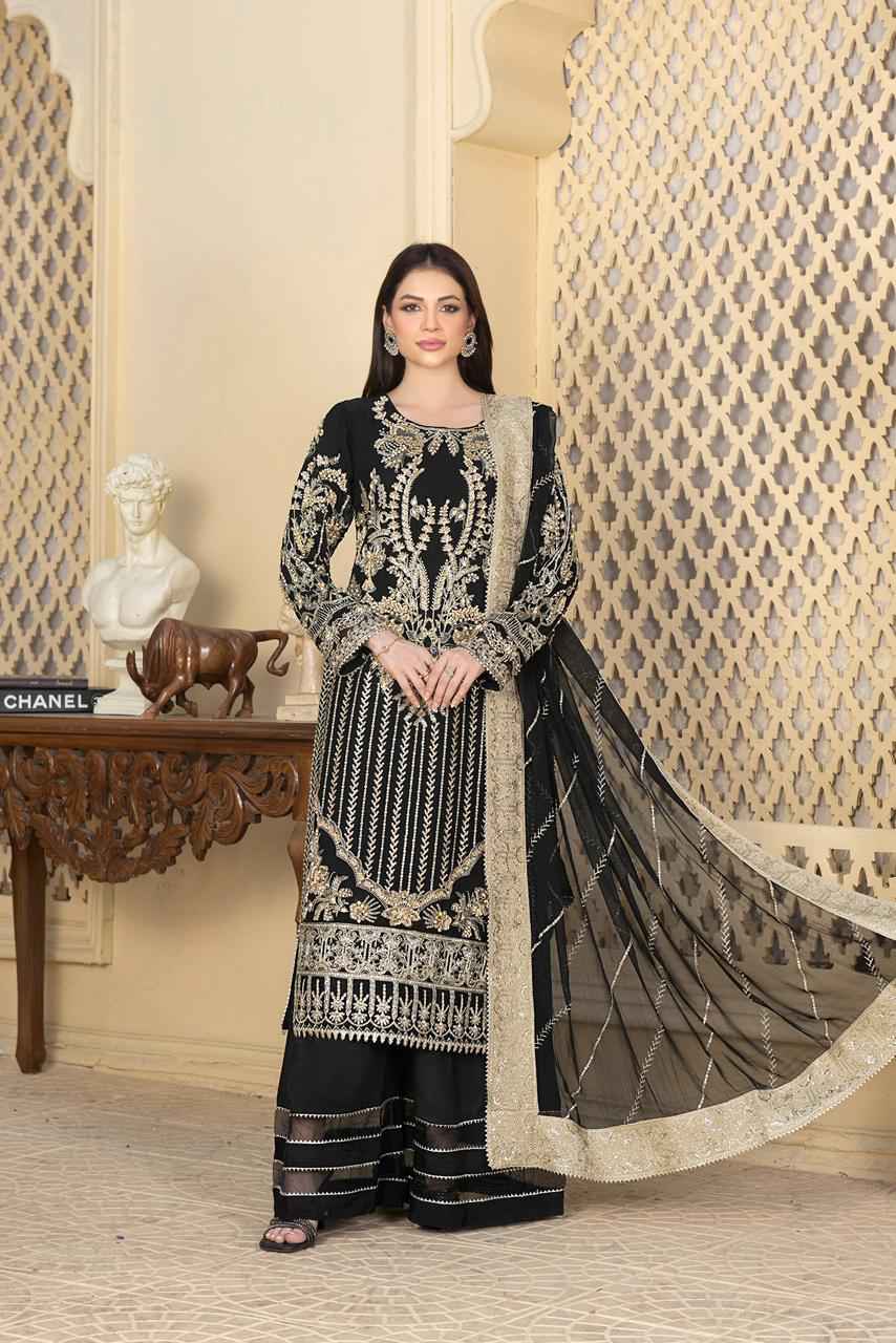 3PC Ready to Wear – Chiffon Luxury with Tilla & Sequin Embellishments