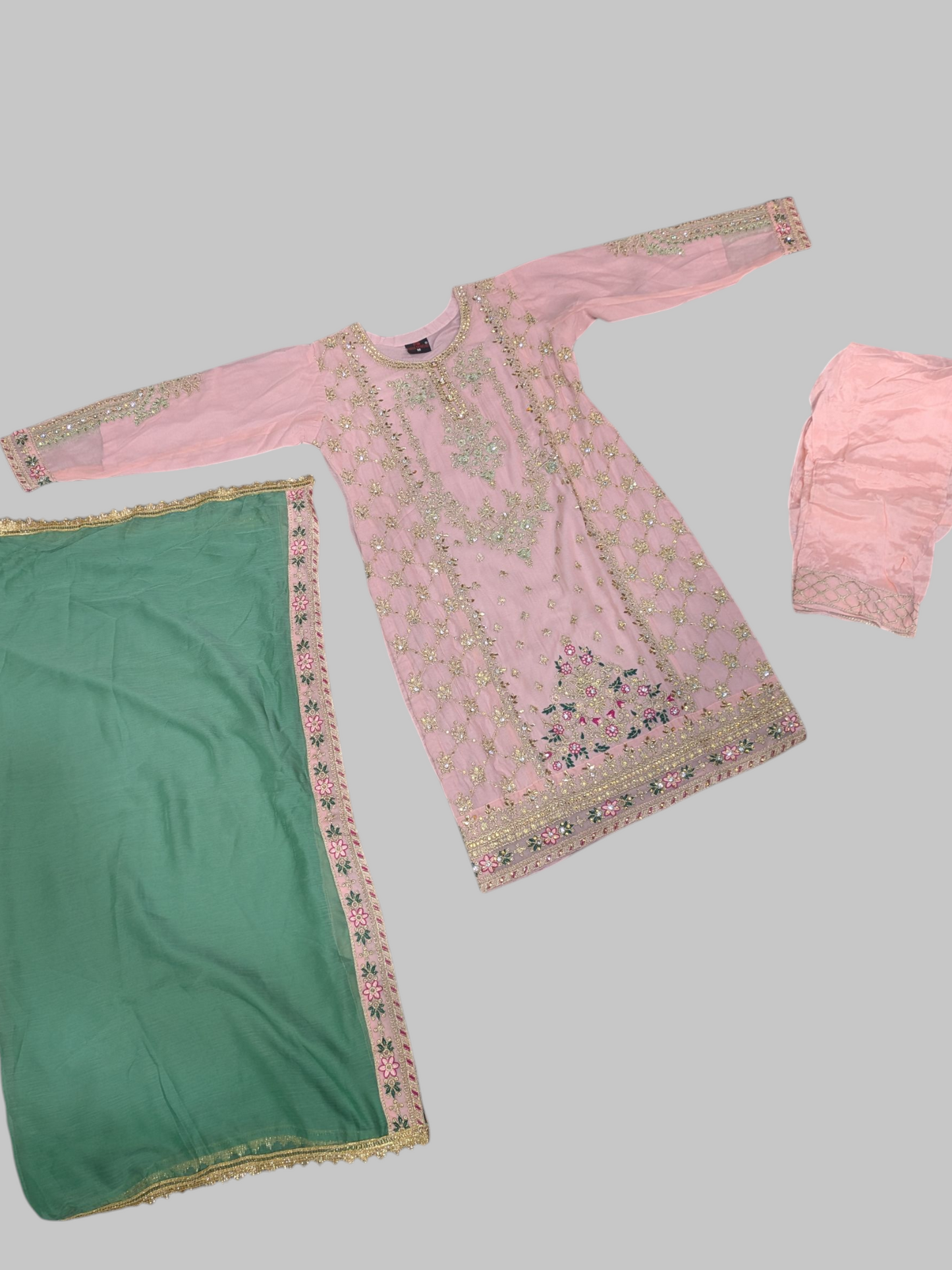 Chiffon Shirt with Embroidered Chiffon Dupatta & Grip Trouser
