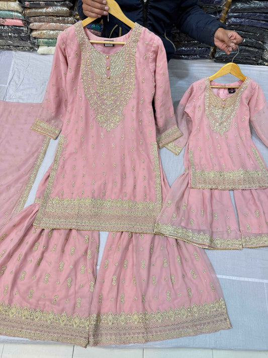 CHIFFON FABRIC Mother & Daughter Dress 2025