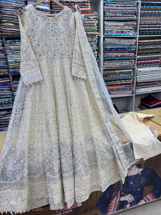 NET FABRIC Heavy Embroided Net Fabric Wedding Wear Maxi Collection 2025