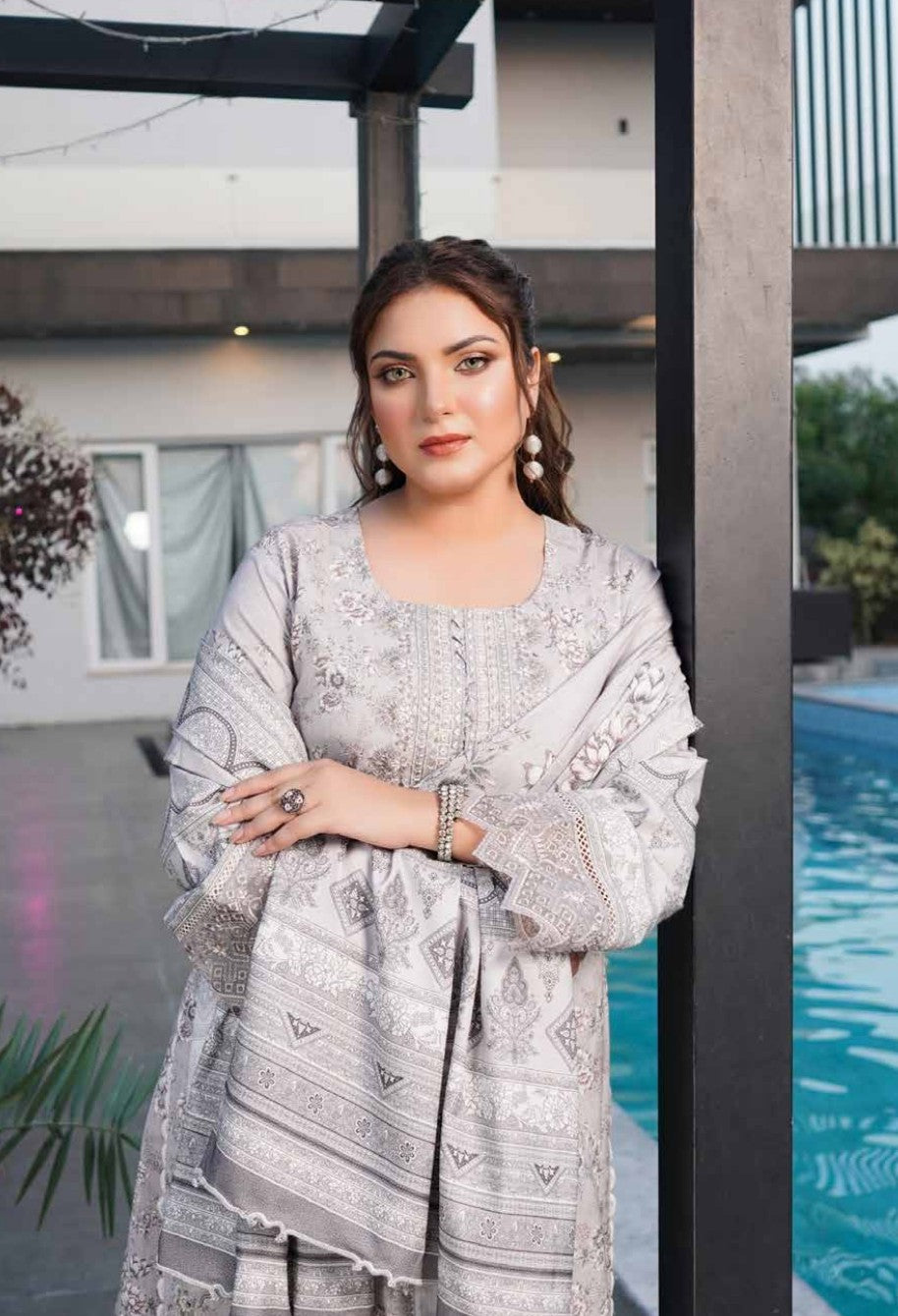 New Arrival Dhanak Collection | Elegant Patch & Boring Detailing