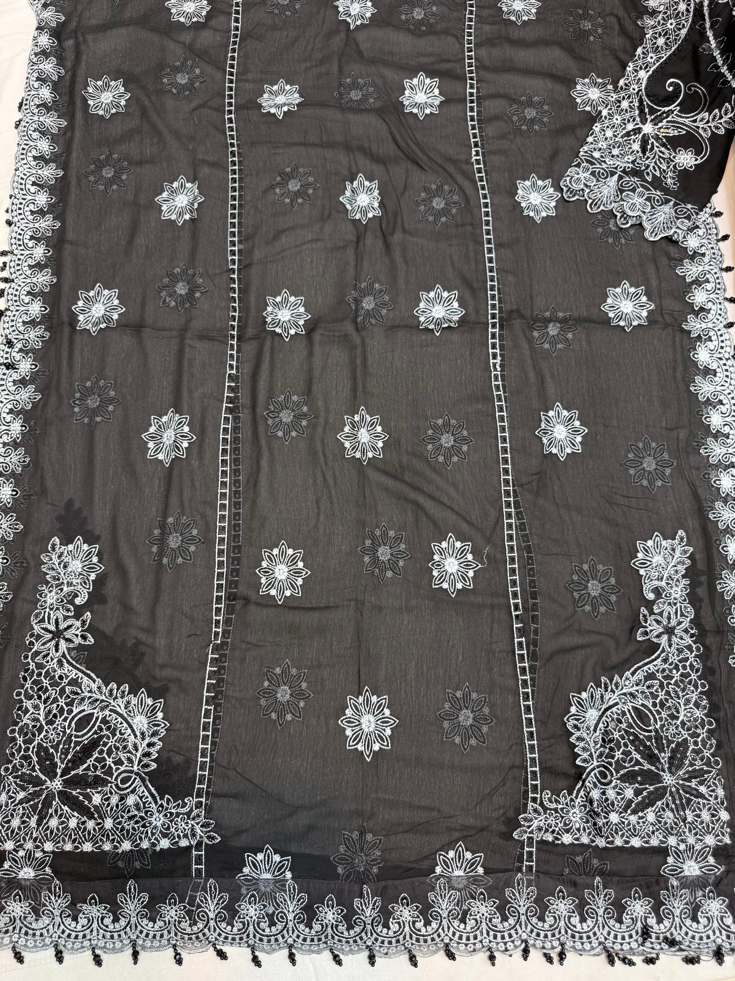CHIFFON FABRIC Embroided Beautiful Dress With Embroided Dupatta