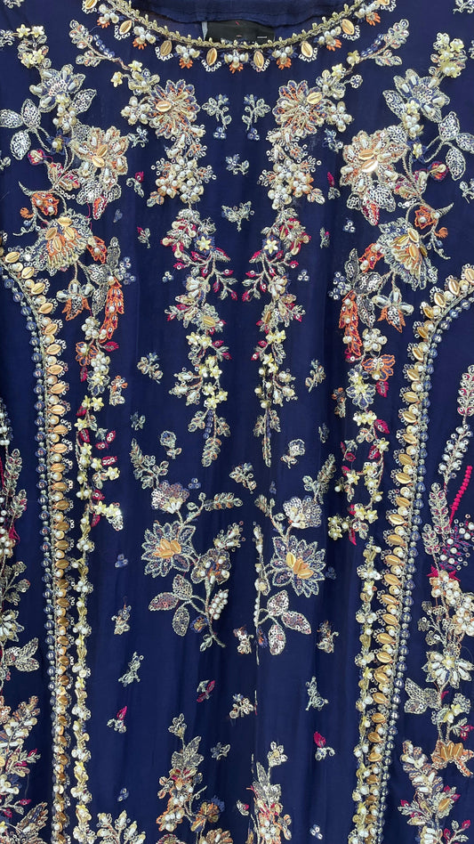 Chiffon Wedding Collection | Heavy Handwork, Sequence & Tassels with Big Flare Plazo