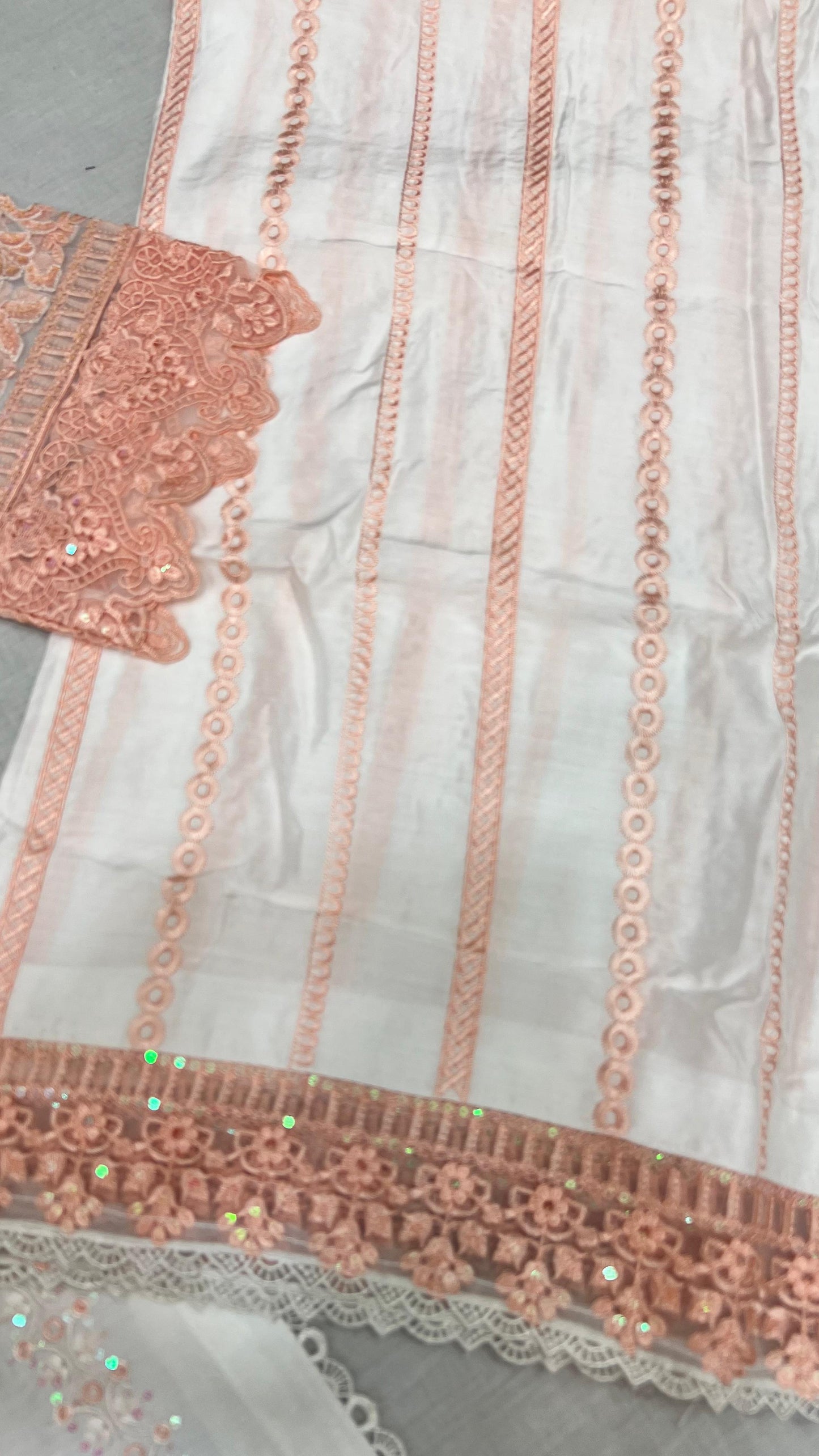 Heavy Embroidered Suit | Embroidered Shirt & Palazzo with Digital Print Dupatta and Cutwork Border