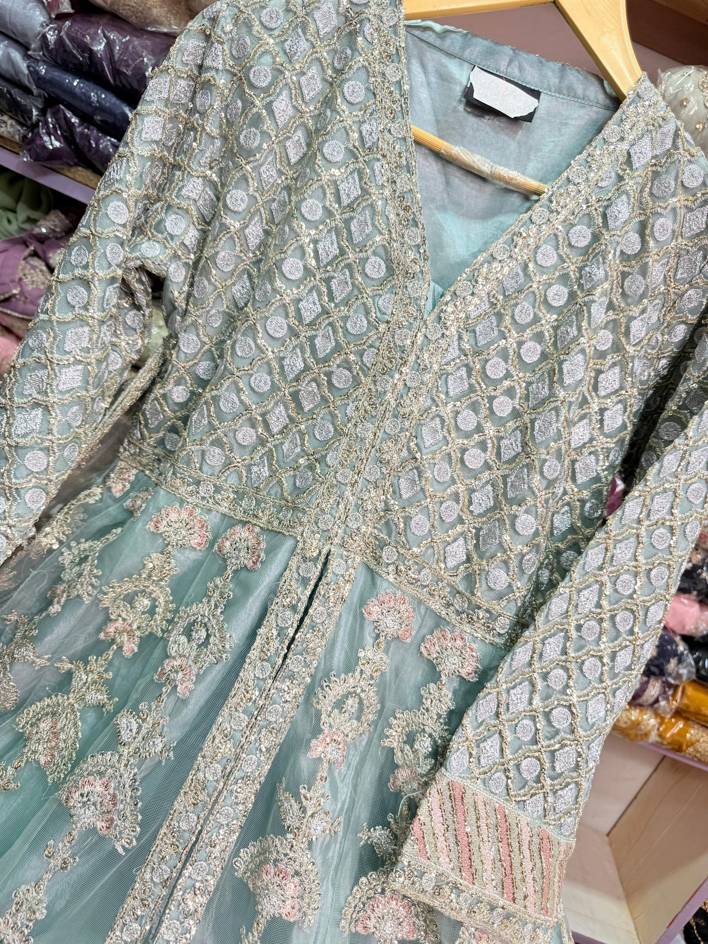CHIFFON FABRIC 3-PCS Beautiful Embroided Maxi