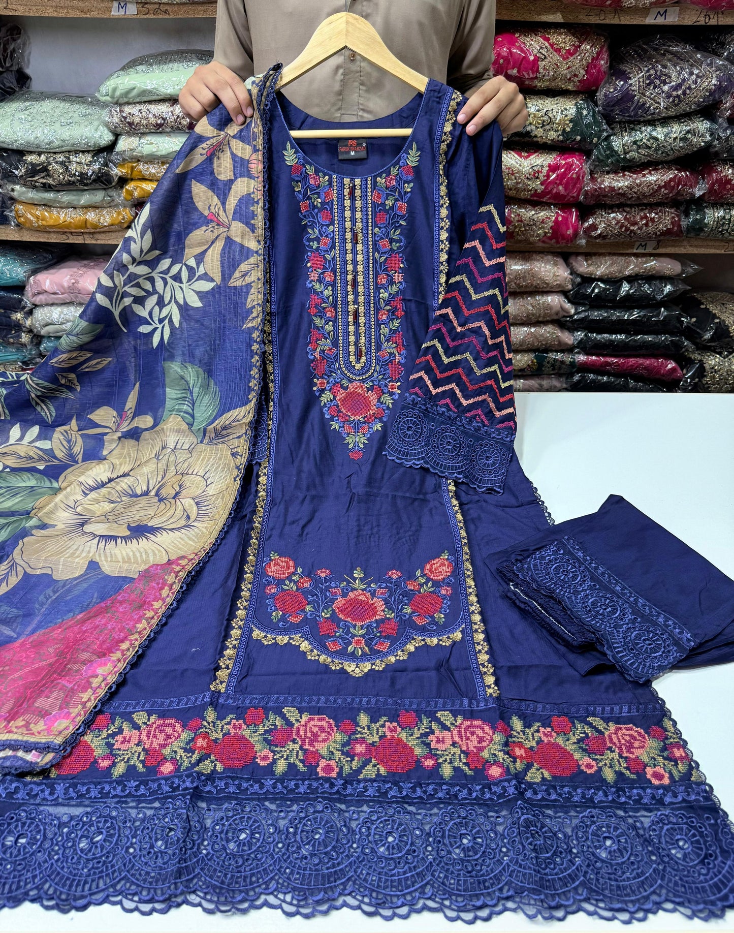 ASIM JOFA. Inspired Dress With Beautiful Short & Embroided Dupatta 2025