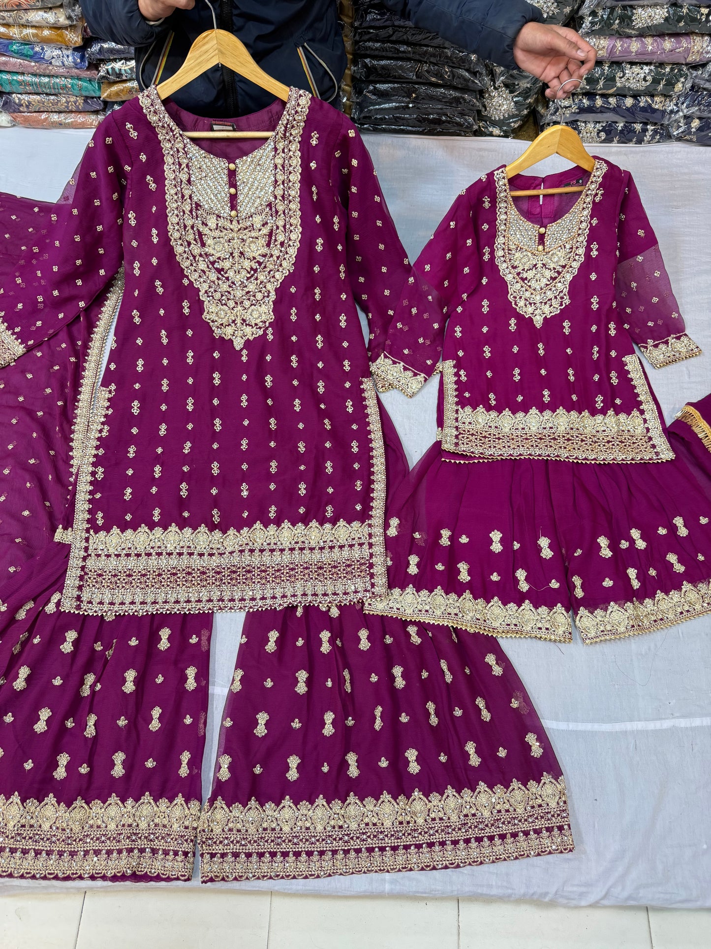 CHIFFON FABRIC Mother & Daughter Dress 2025