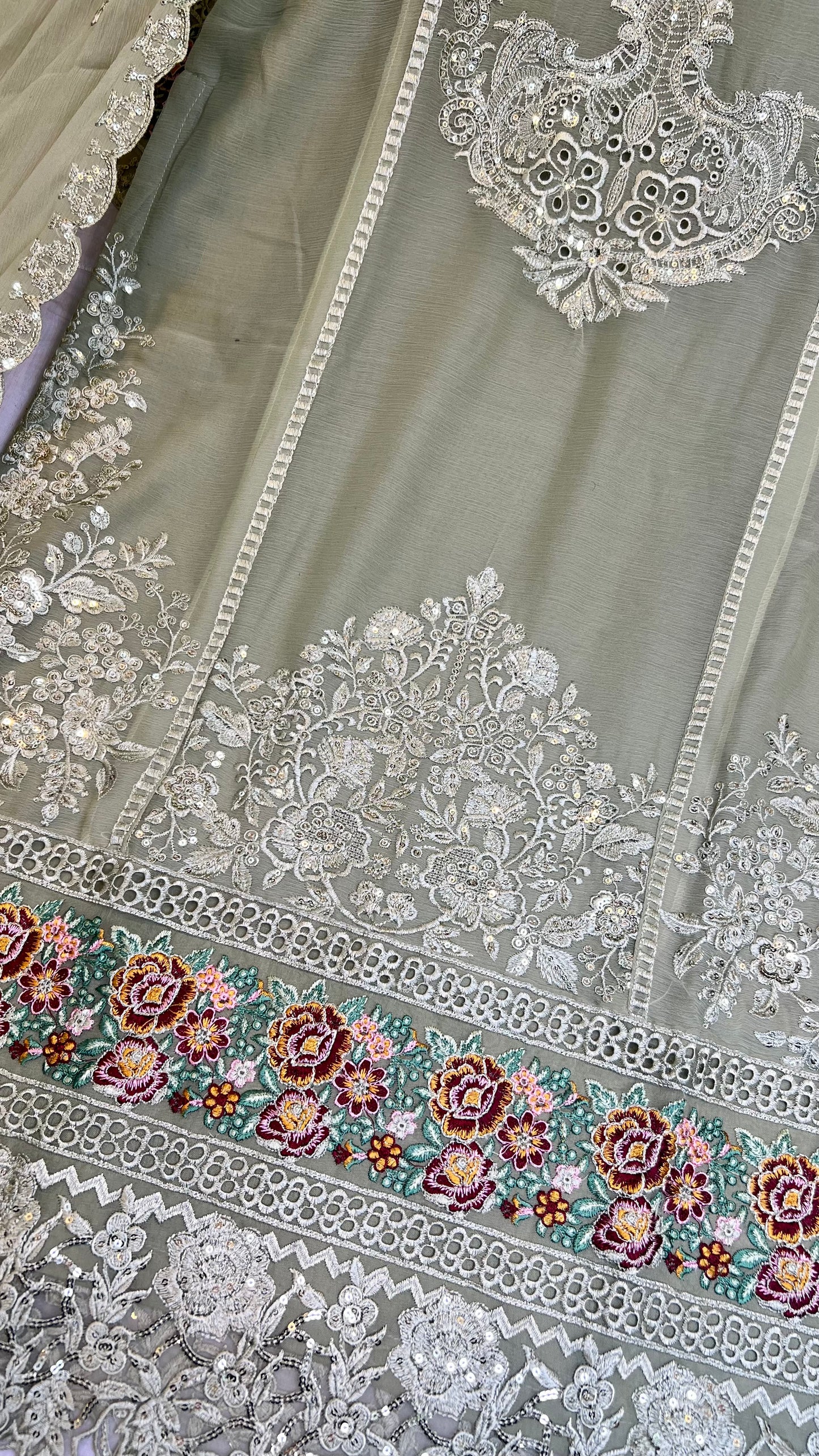 CHIFFON FABRIC 3-PCS Beautiful Heavy Embroided Dress 2026