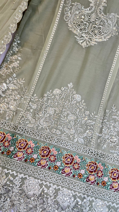 CHIFFON FABRIC 3-PCS Beautiful Heavy Embroided Dress 2026