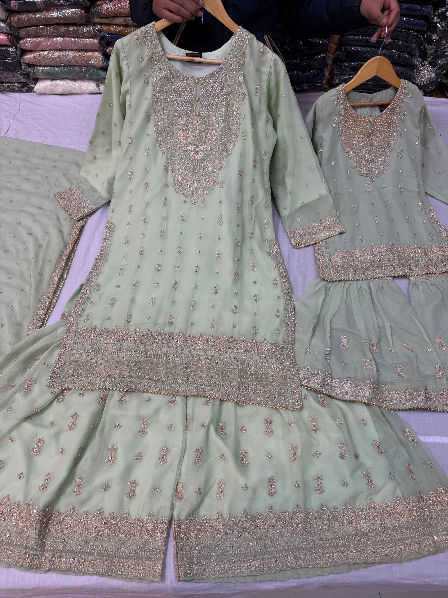 CHIFFON FABRIC Mother & Daughter Dress 2025