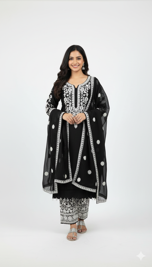 ✨ Elegant Viscose Embroidered Suits ✨