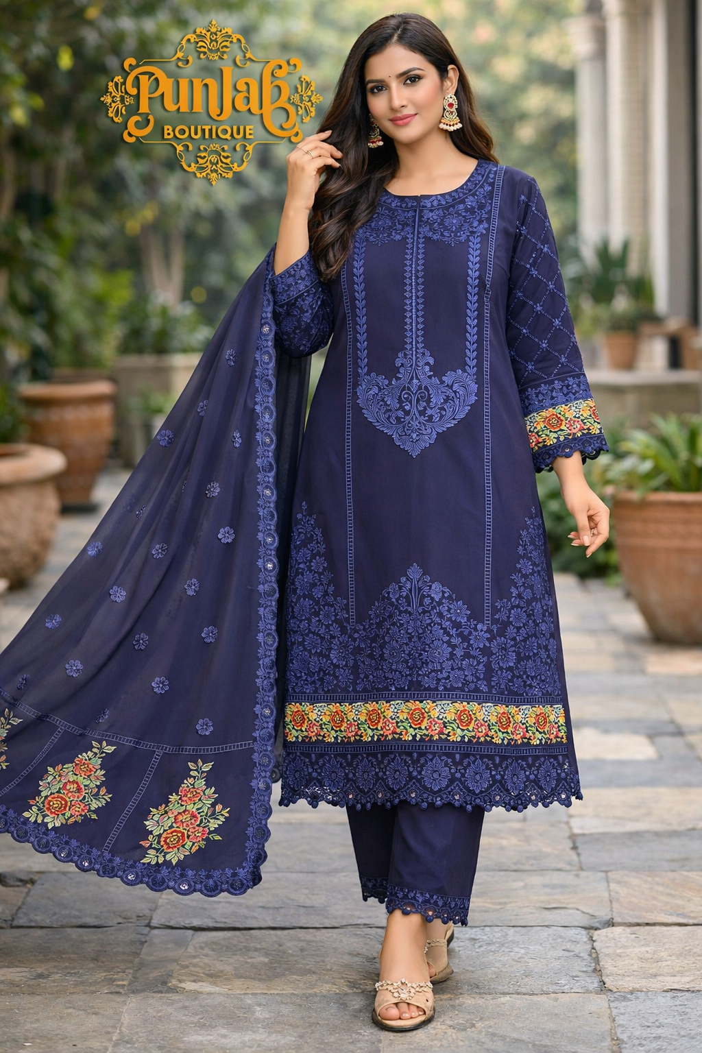 CHIFFON FABRIC 3-PCS Beautiful Heavy Embroided Dress 2026