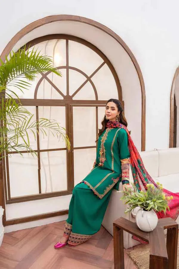 Karma Apsara Dress In Bottle Green