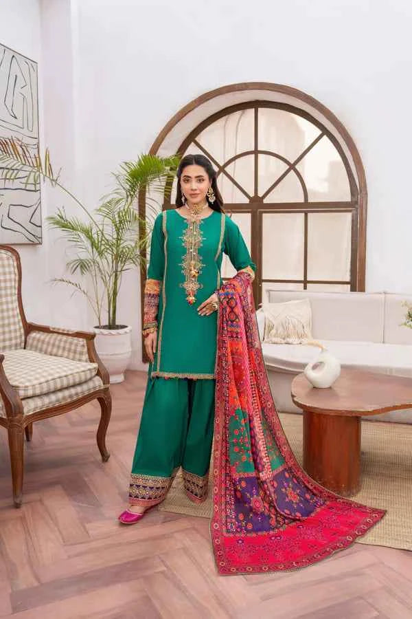 Karma Apsara Dress In Bottle Green