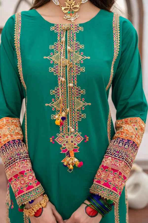 Karma Apsara Dress In Bottle Green